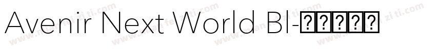 Avenir Next World Bl字体转换